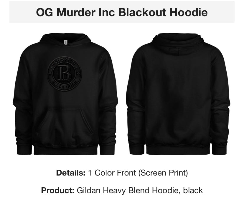 OG Murder Inc Blackout Hoodie