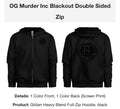 OG Murder Inc Blackout Hoodie Zip