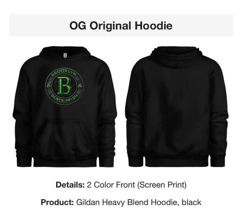 Black Irish Brand Hoodie