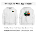 OG Brooklyn 718 White Hoodie Zip
