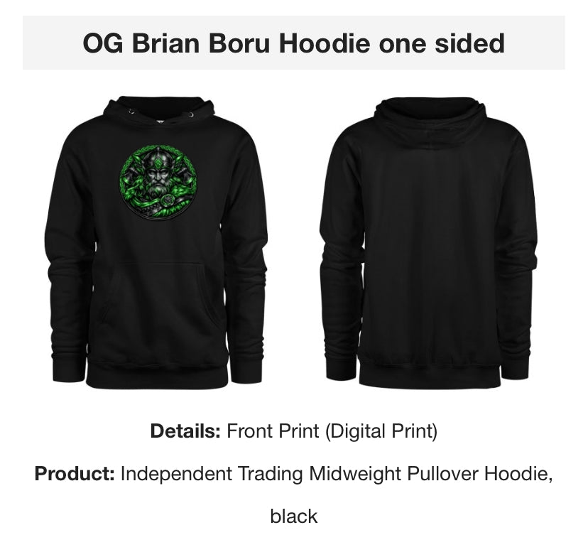 Brian Boru Emerald City Hoodie one sided