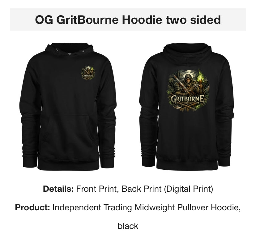OG GritBourne Hoodie two sided