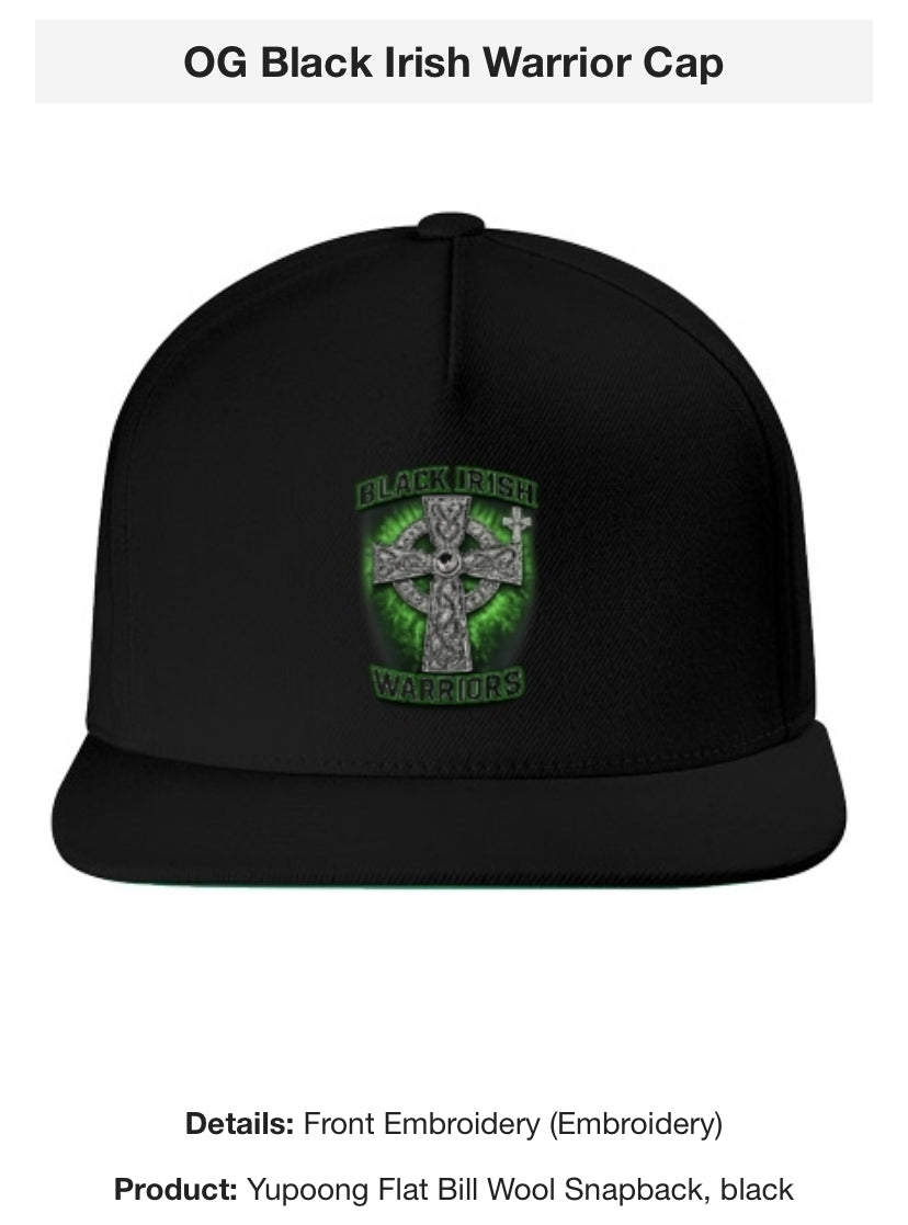 Black Irish Warrior Cap