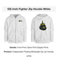 OG Irish Fighter Zip Hoodie White