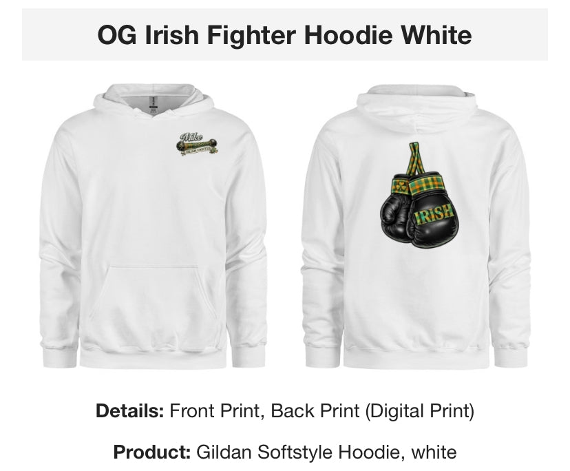 OG Irish Warrior Hoodie White
