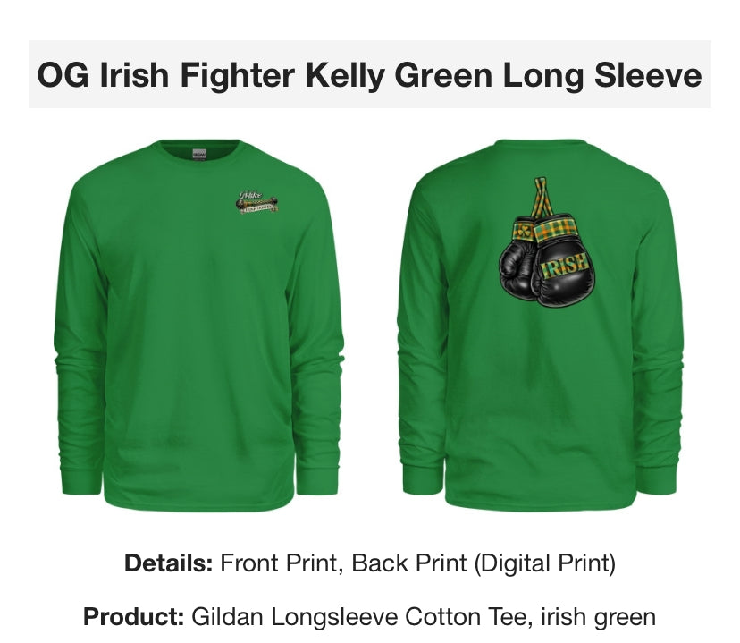 OG Irish Warrior Kelly Green Long Sleeve