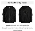 OG Gun Metal Zip Hoodie