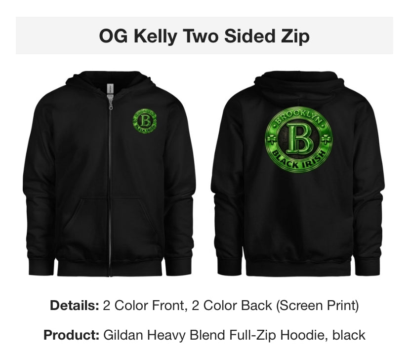 OG Kelly Green Zip Hoodie