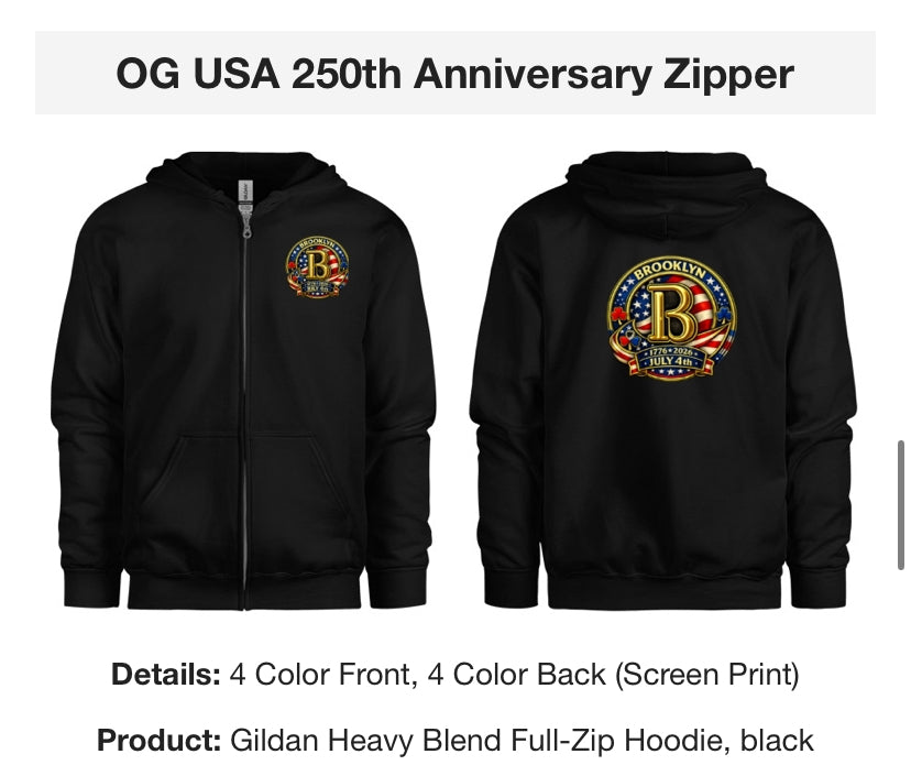 OG USA 250th Anniversary Zip Hoodie