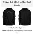 OG Just Club It Black and Gun Metal Hoodie