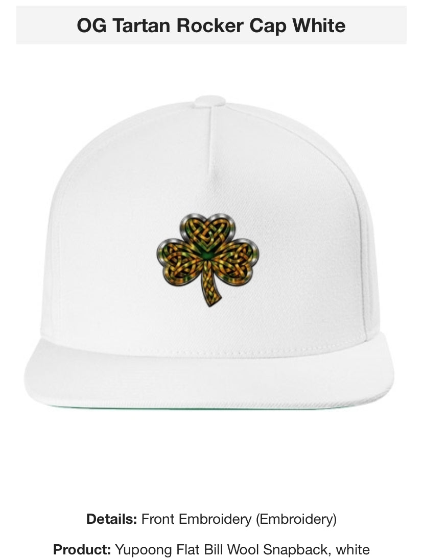 OG Tartan Rocker Cap White
