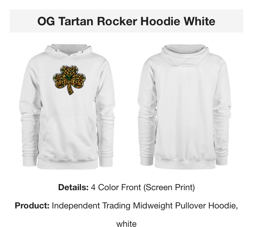 OG Tartan Rocker Hoodie White