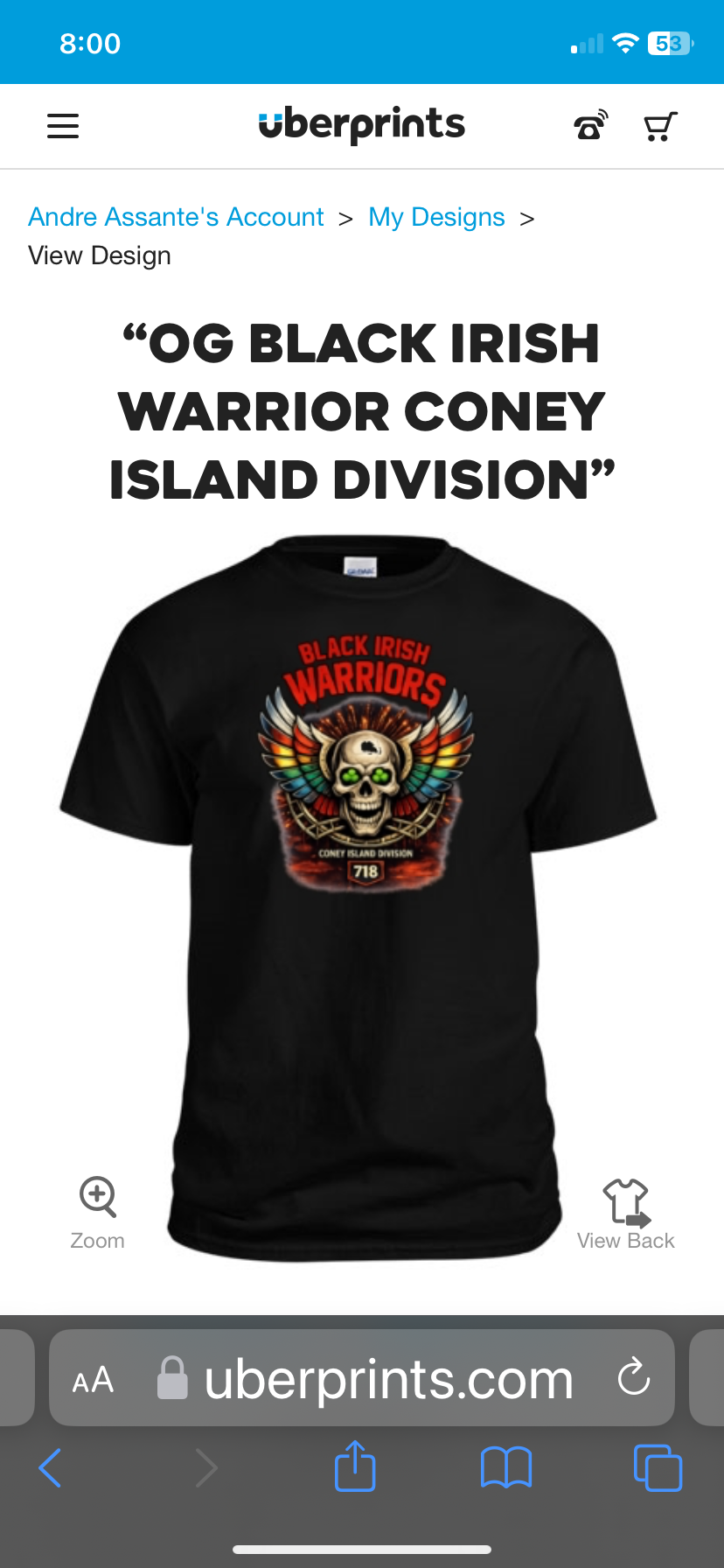 OG Black Irish Warrior Coney Island Div