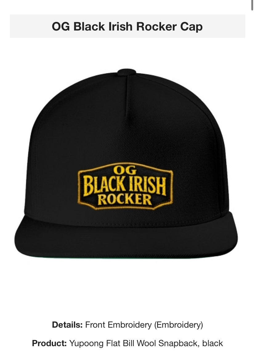 OG Black Irish Rocker Cap