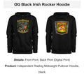 OG Black Irish Rocker Hoodie